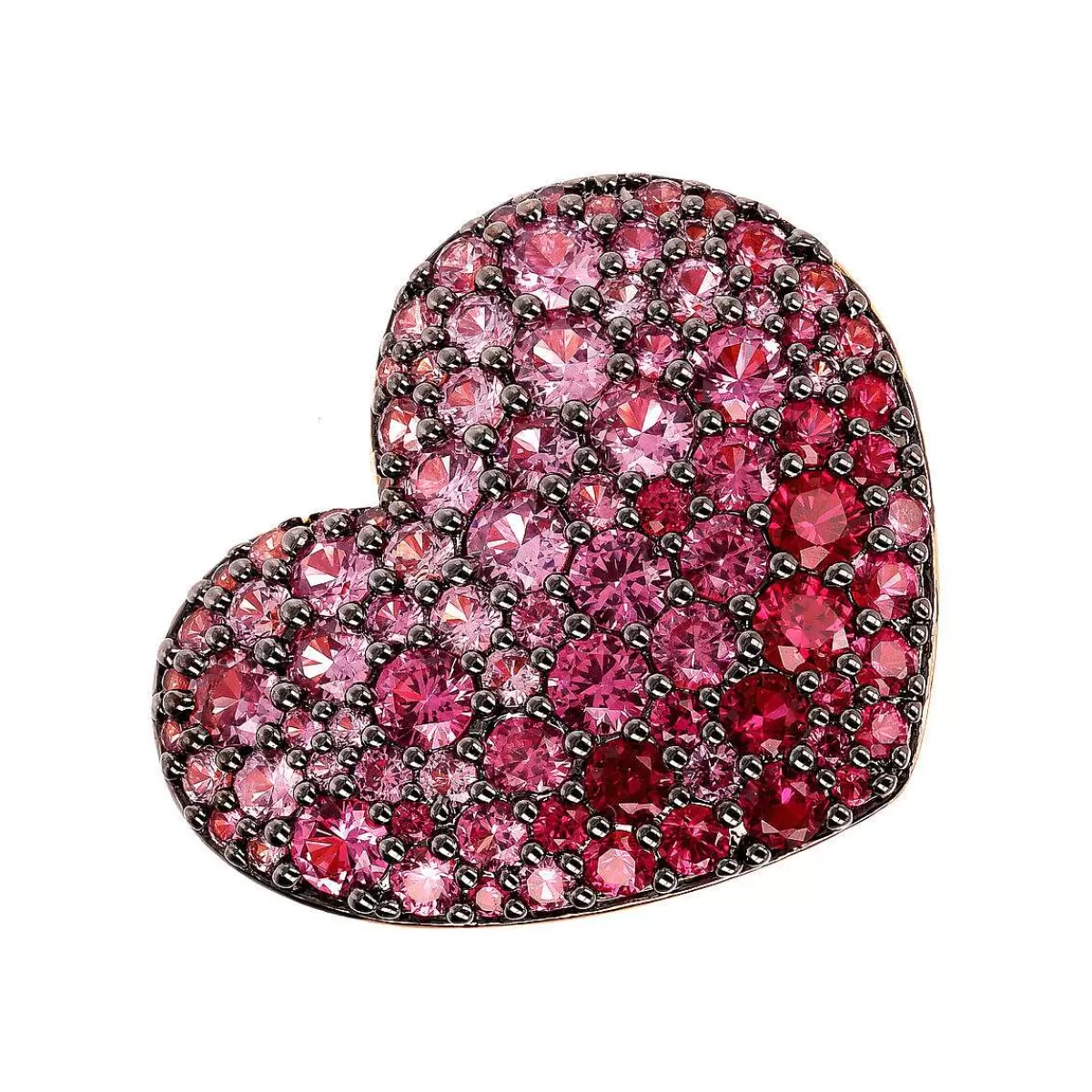 Hot Anello Chevalier Cuore Con Pave Di Cubic Zirconia Anelli