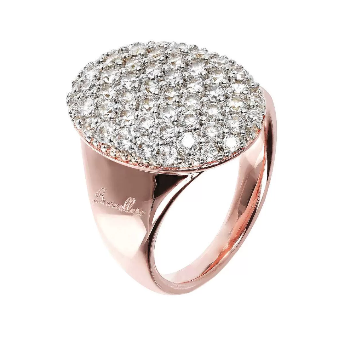 Flash Sale Anello Chevalier Ovale Con Pave Di Cubic Zirconia Anelli