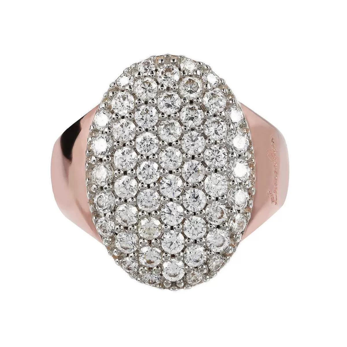 Flash Sale Anello Chevalier Ovale Con Pave Di Cubic Zirconia Anelli