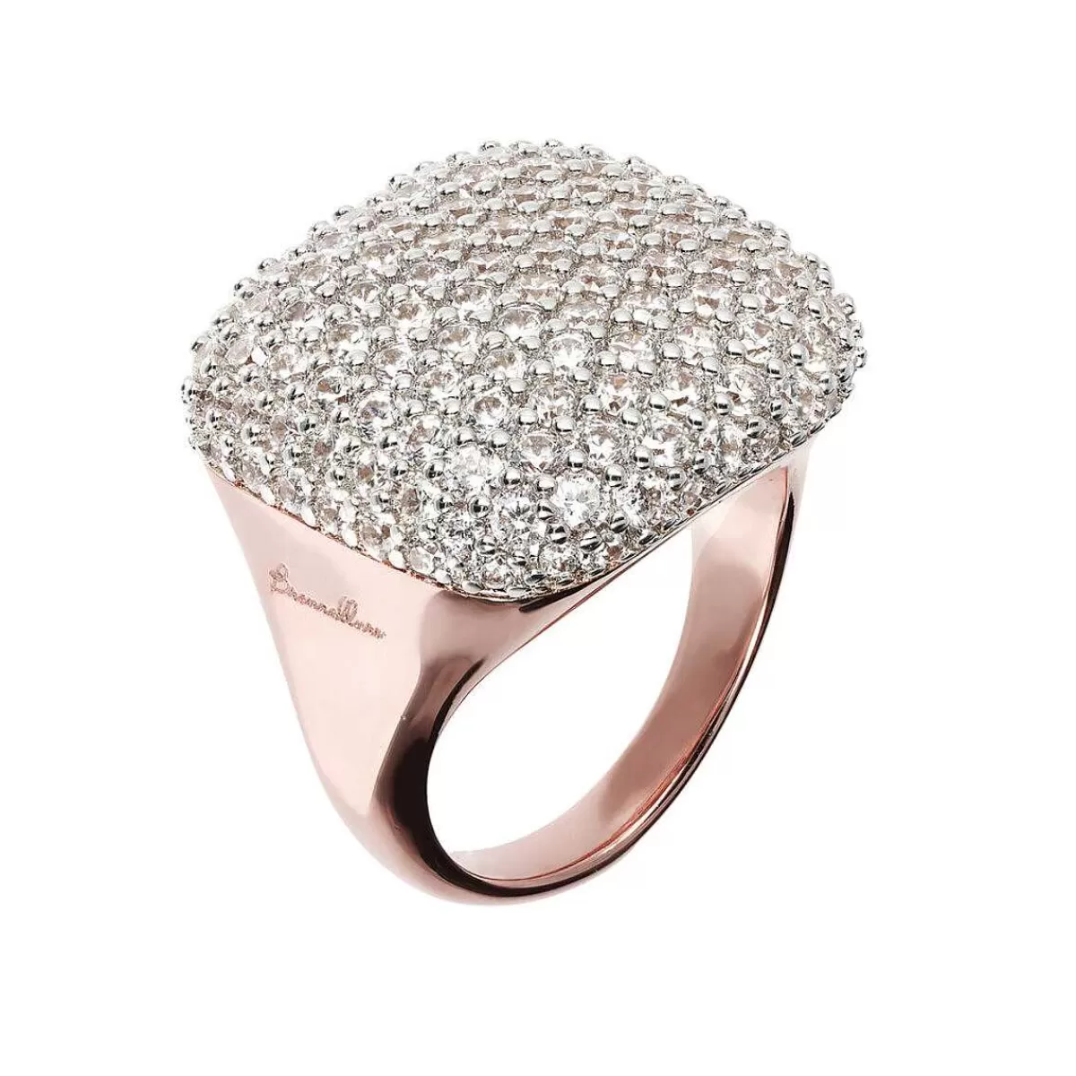 Clearance Anello Chevalier Quadrato Con Pave Di Cubic Zirconia Anelli