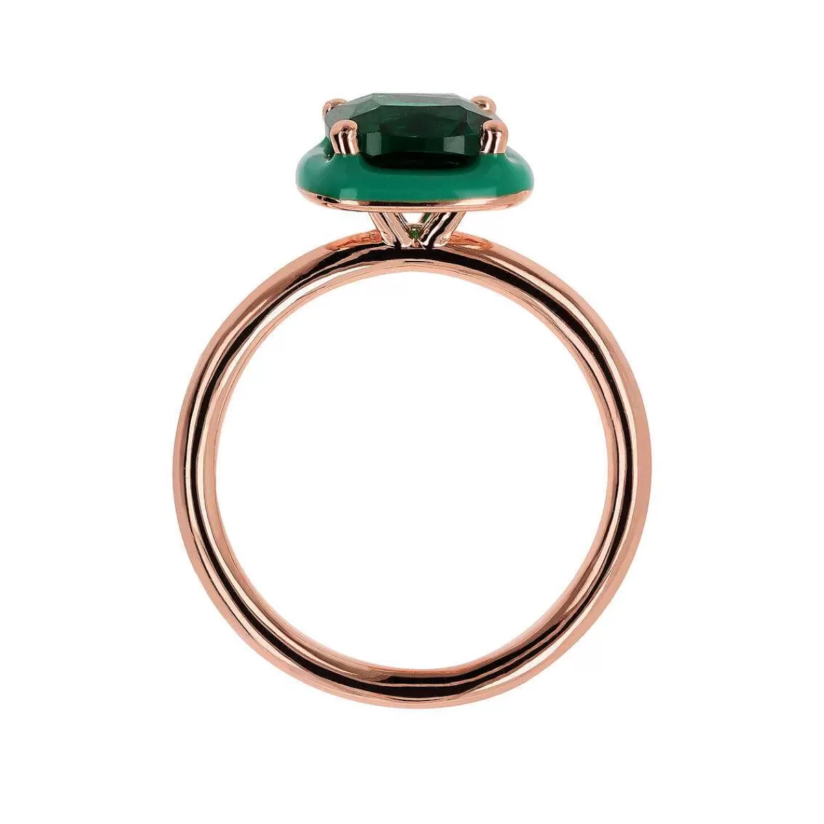 Sale Anello Cocktail Con Nano Cristalli Quadrati Anelli