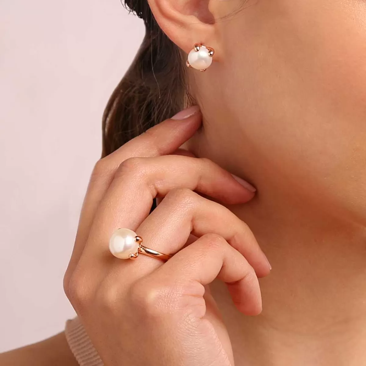 Clearance Anello Cocktail Con Perla Coltivata D'Acqua Dolce O 12/13 Mm Anelli