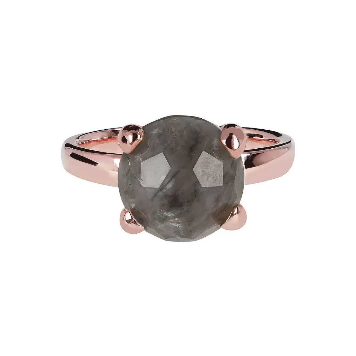 Discount Anello Cocktail Medio Con Pietra Naturale Rotonda Anelli