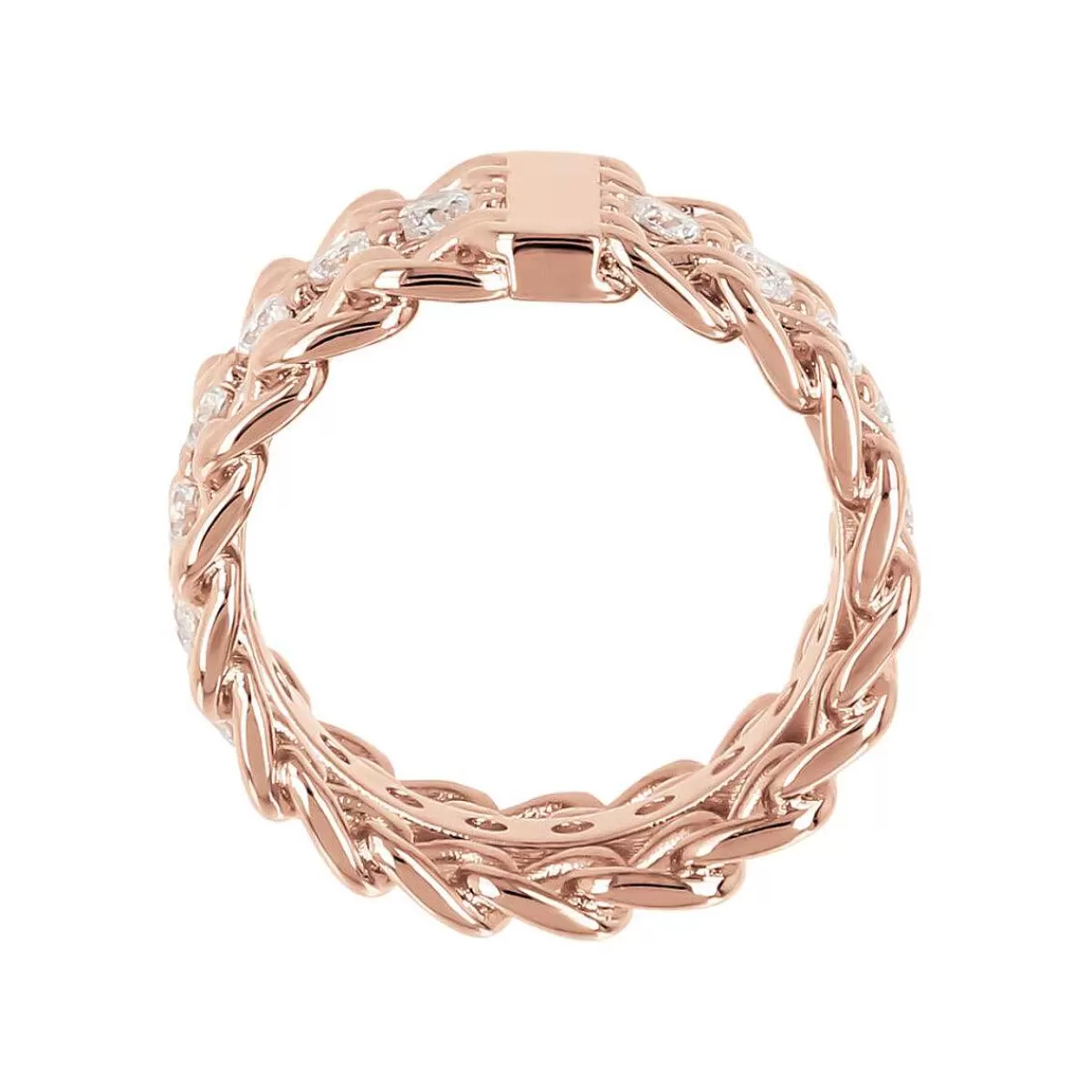 Outlet Anello Con Catena Barbazzale E Riviera In Cubic Zirconia Anelli