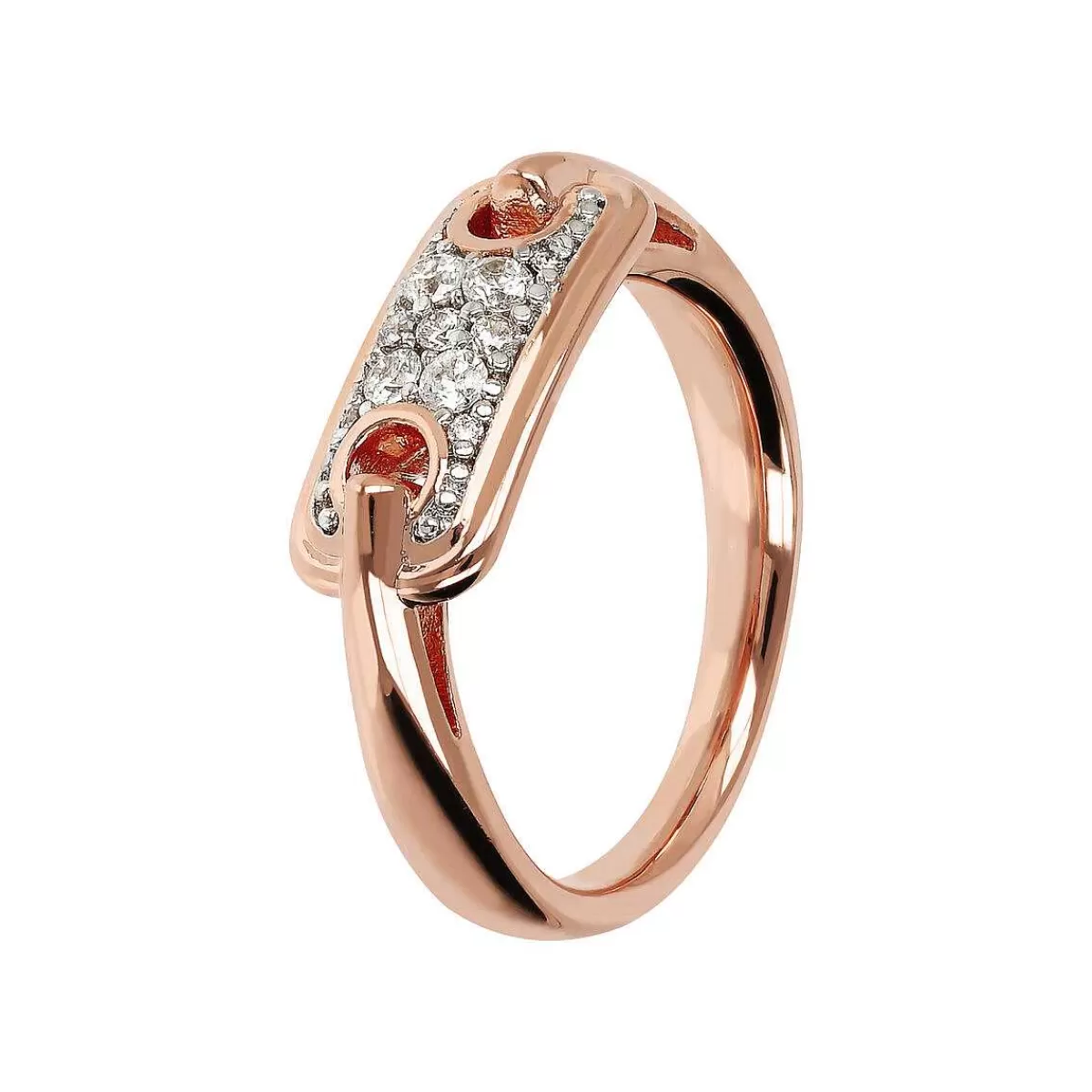 Best Sale Anello Con Elemento Rettangolare Pave In Cubic Zirconia Anelli