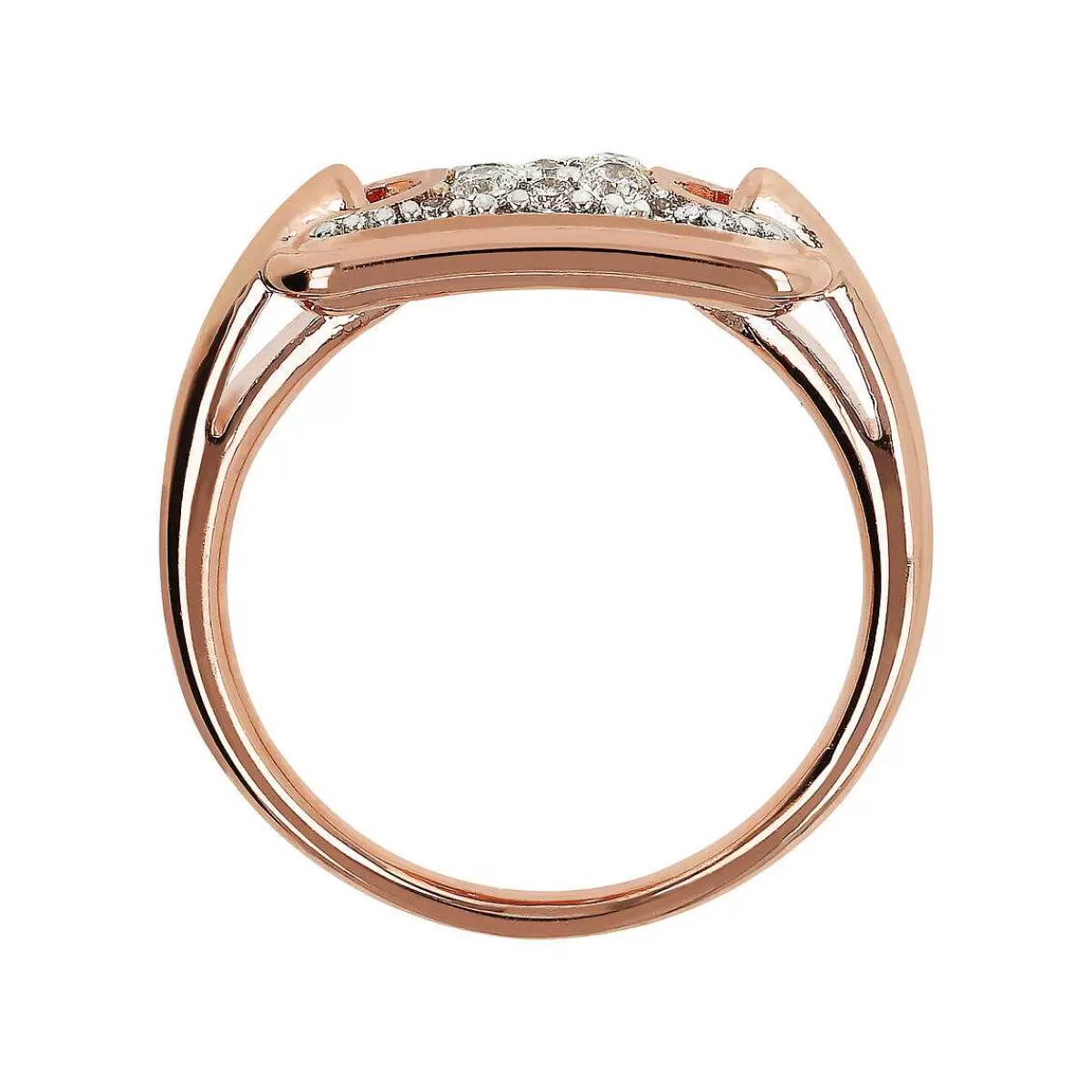 Best Sale Anello Con Elemento Rettangolare Pave In Cubic Zirconia Anelli