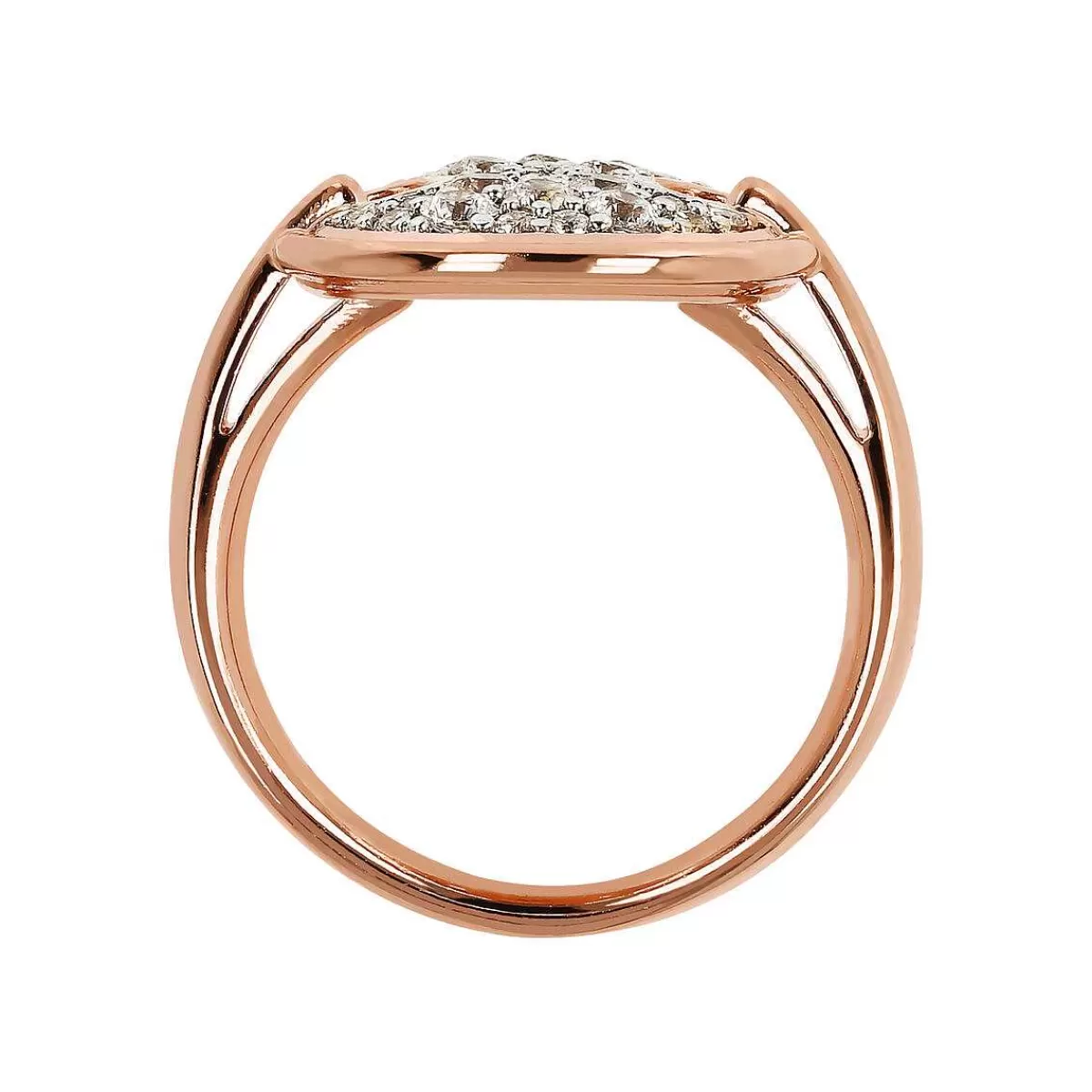 Online Anello Con Elemento Tondo Pave In Cubic Zirconia Anelli