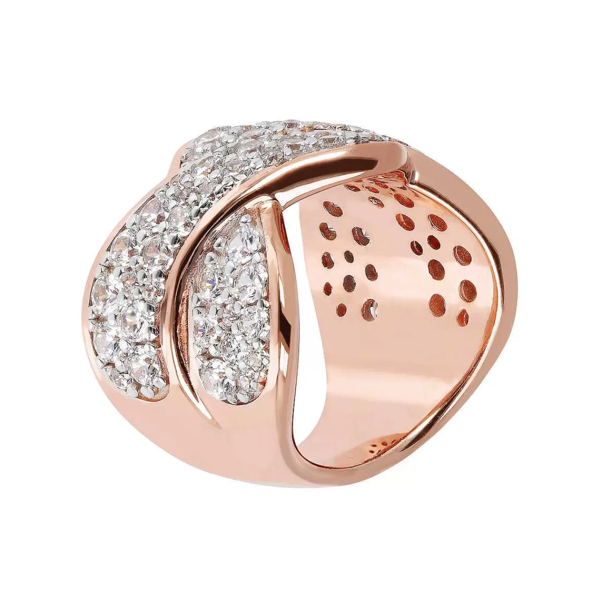 Cheap Anello Con Tessitura Pave Di Cubic Zirconia Anelli