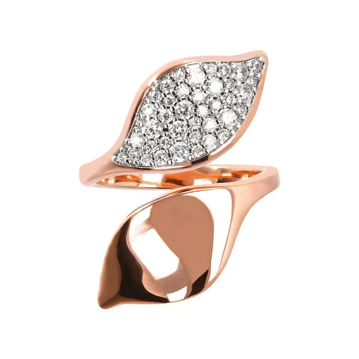 Best Sale Anello Contrarie Con Doppia Foglia Anelli