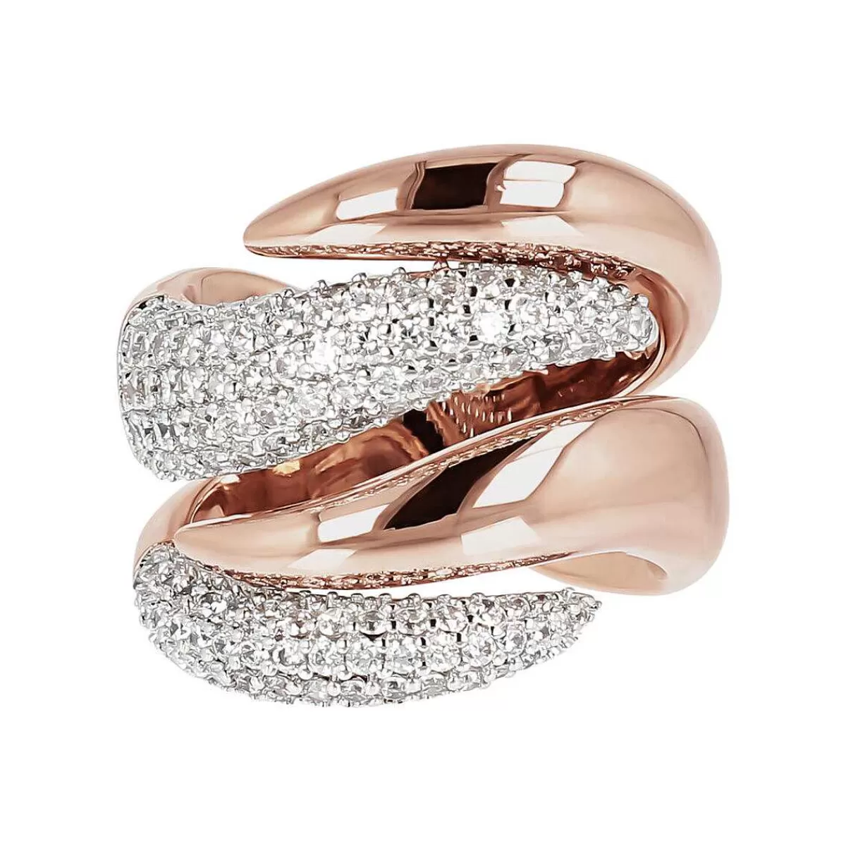 Cheap Anello Contrarie Con Pave Di Cubic Zirconia Anelli