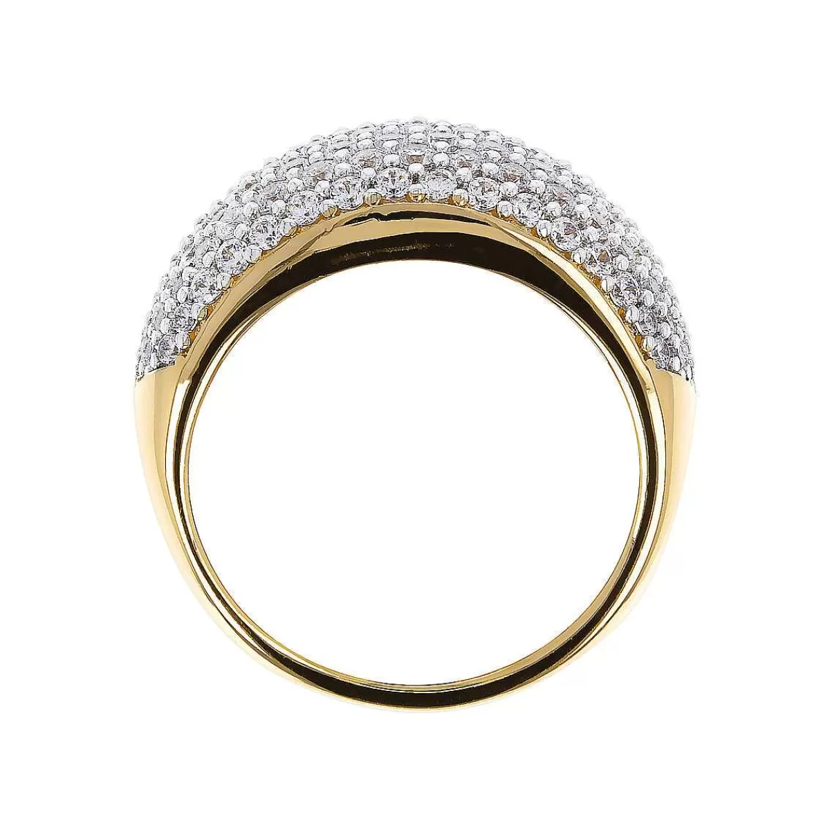 Discount Anello Dorato Con Pave Di Cubic Zirconia Anelli