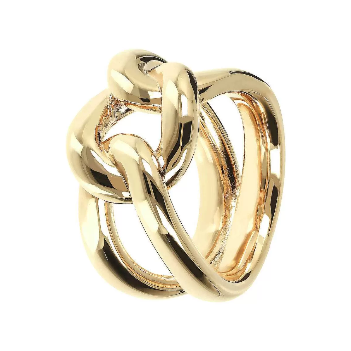 Shop Anello D'Oro Con Collegamento Intrecciato Anelli
