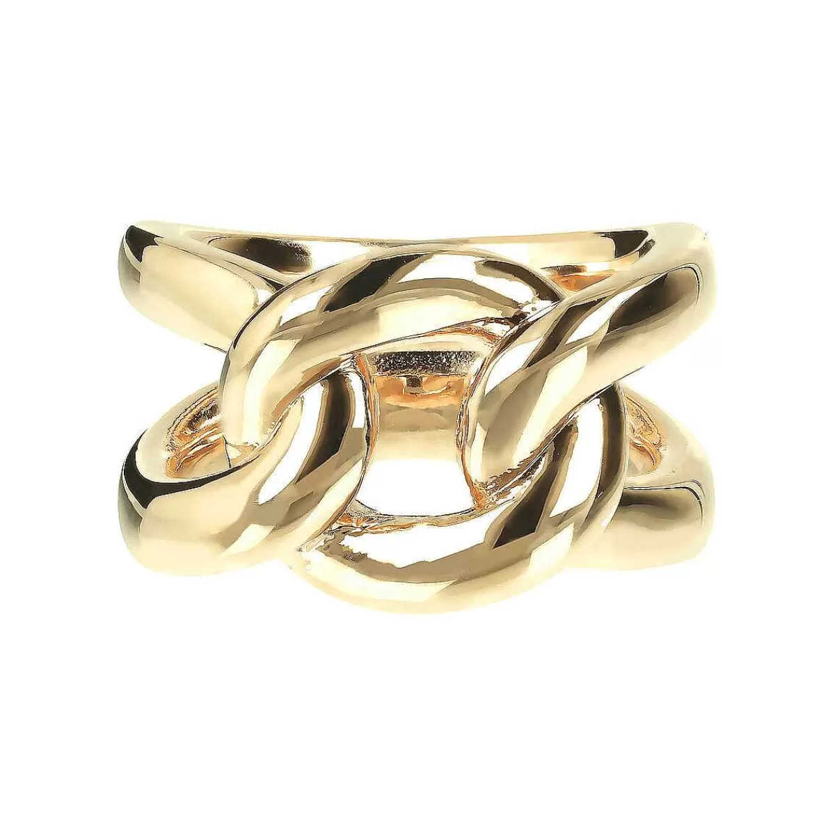 Shop Anello D'Oro Con Collegamento Intrecciato Anelli