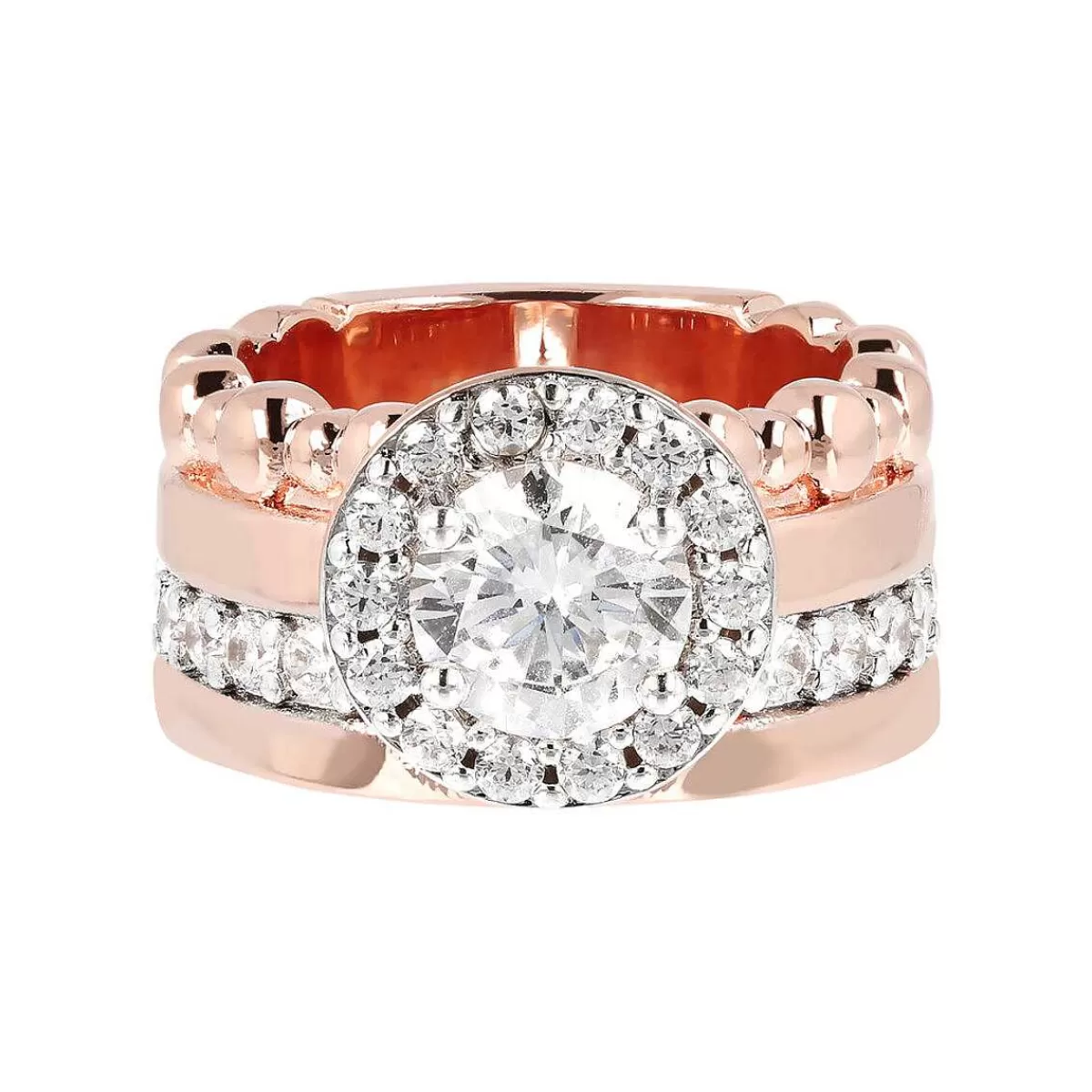 Hot Anello Misto Con Zirconi Anelli