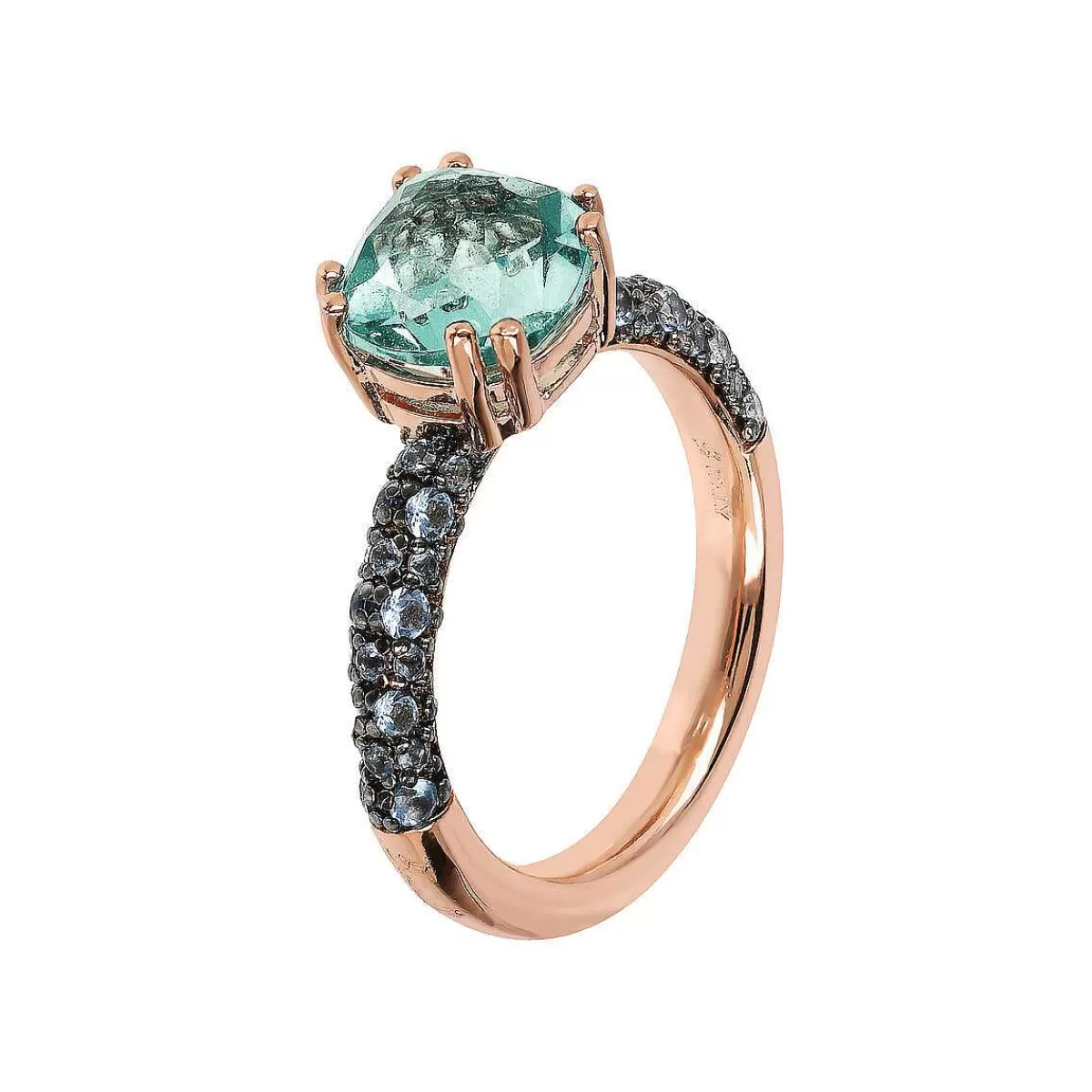 Best Sale Anello Solitario Con Cristallo Nano Square E Pave Anelli