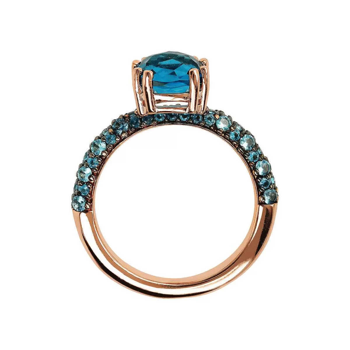 Best Sale Anello Solitario Con Cristallo Nano Square E Pave Anelli