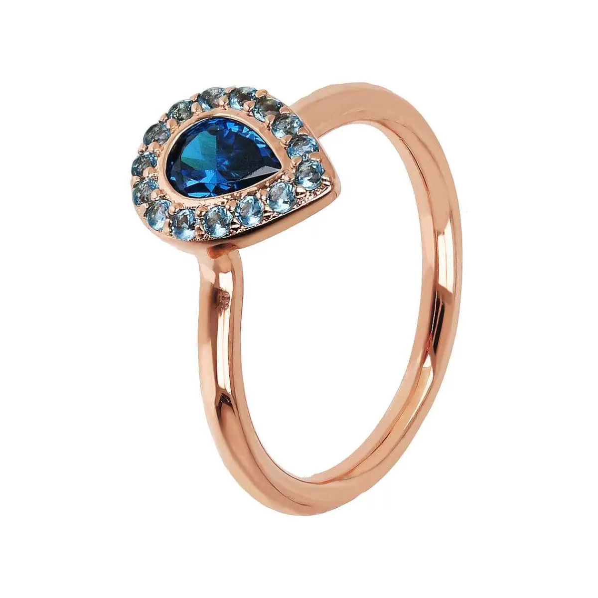 Store Anello Solitario Con Goccia Di Zirconi Cubici Anelli