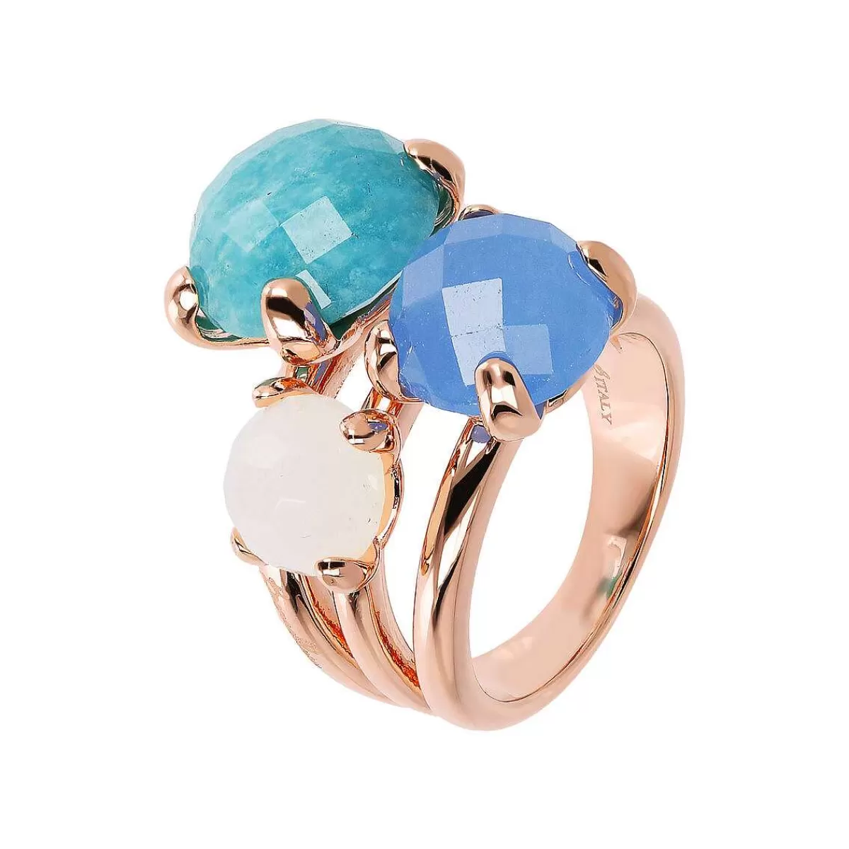 Clearance Anello Trilogy Multifilo Con Pietre Naturali Anelli