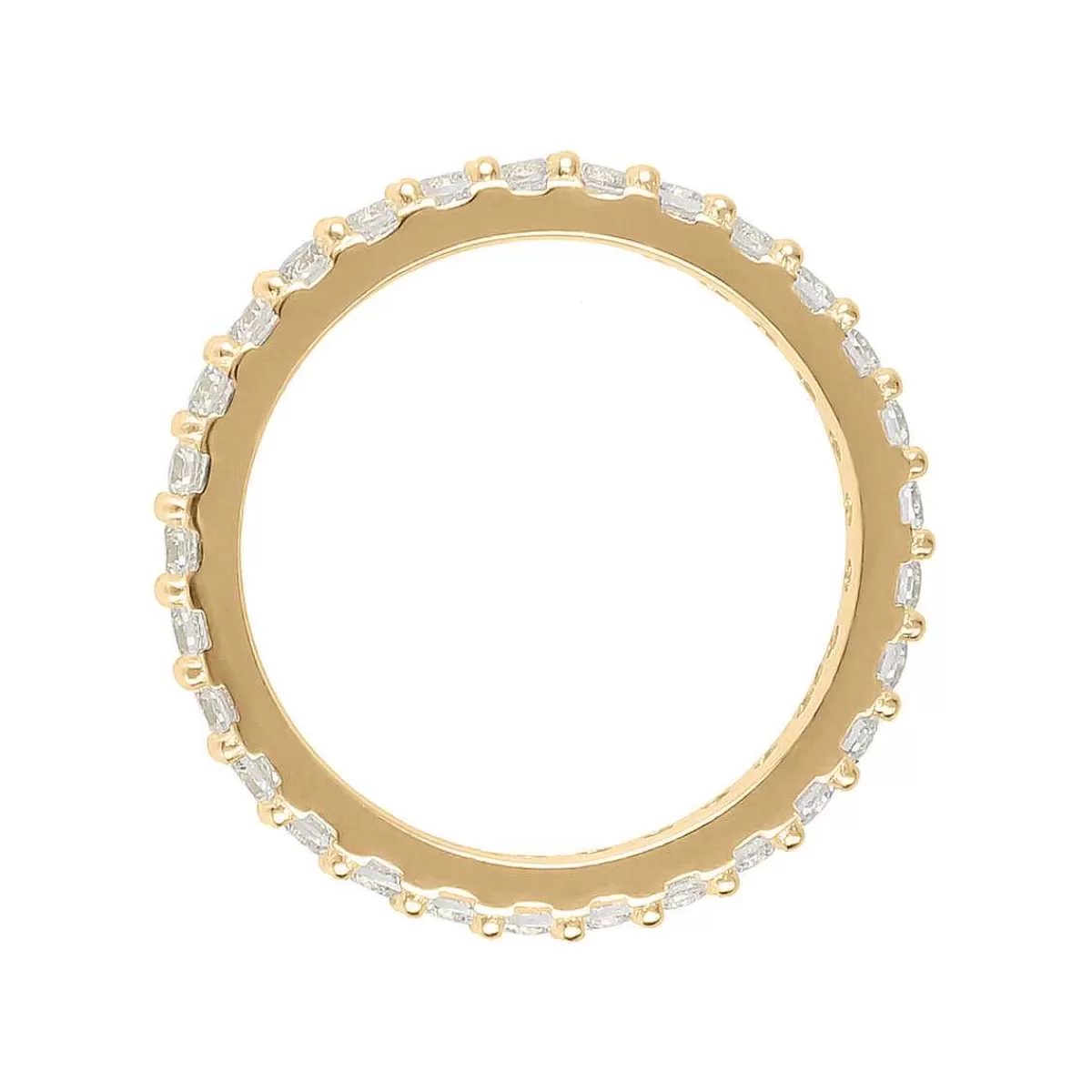 Outlet Anello Veretta Dorata Con Zirconi Cubici Anelli