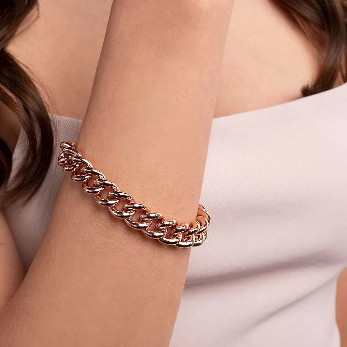 New Bracciale A Catena Barbazzale Spessa Taglio Diamante Bracciali