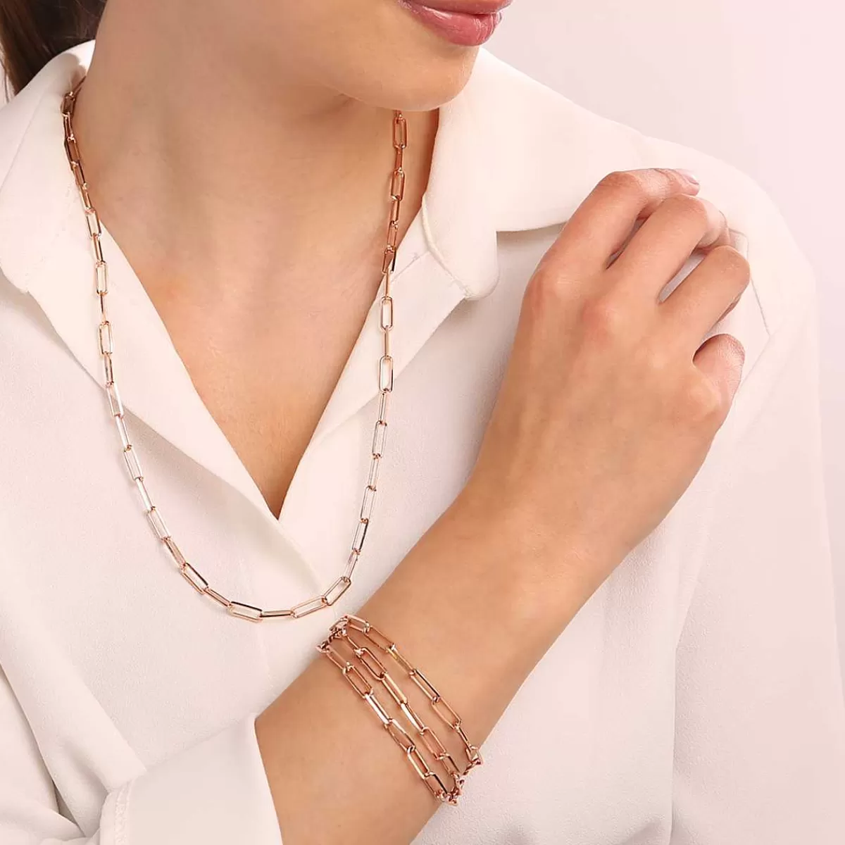 Store Bracciale A Catena Multifilo Allungato Con Graffetta Bracciali