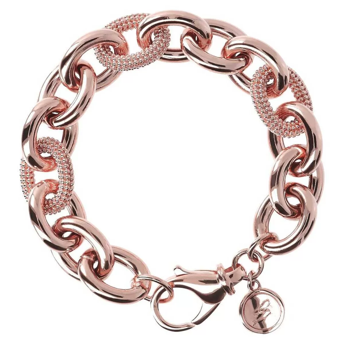 Discount Bracciale A Catena Rolo Con Elementi Texture Bracciali
