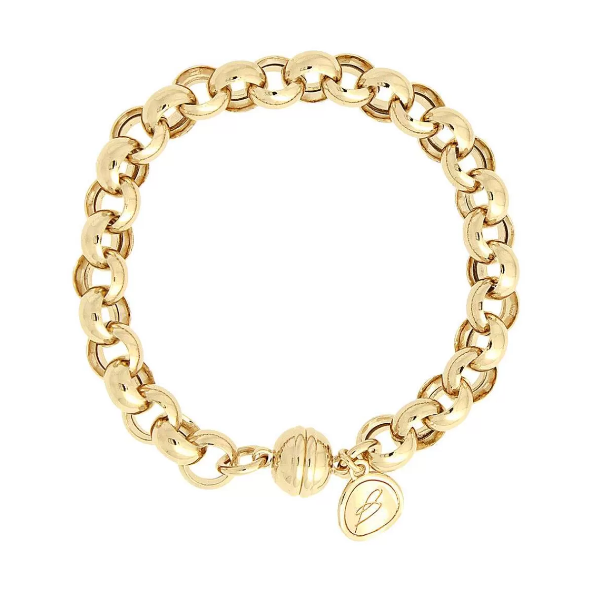 Online Bracciale A Catena Rolo Spessa Dorata Bracciali