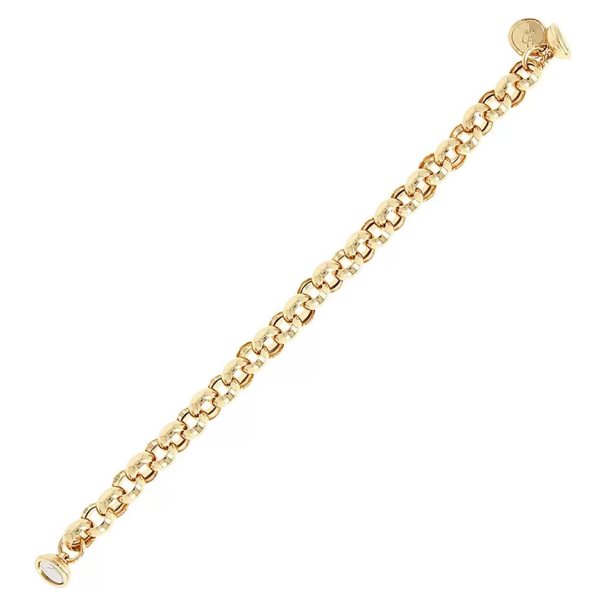 Online Bracciale A Catena Rolo Spessa Dorata Bracciali