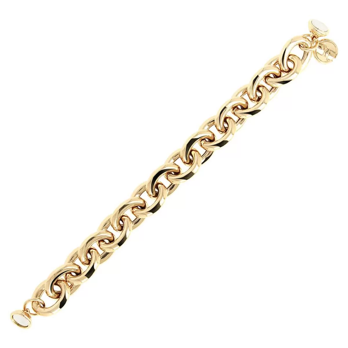 Shop Bracciale A Catena Rolo Spessa Dorata Bracciali