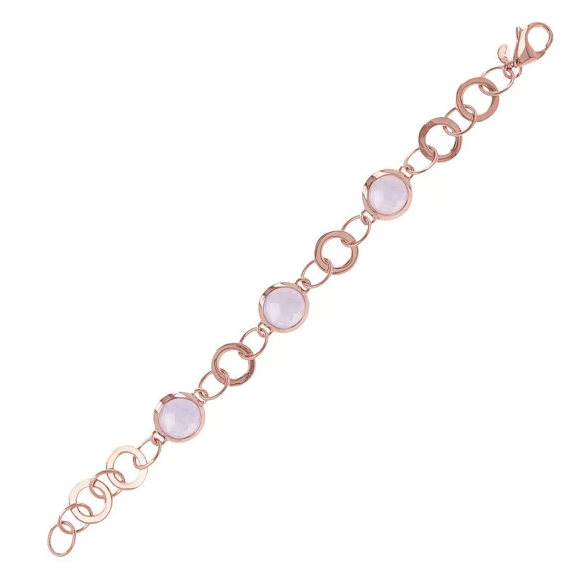 Store Bracciale A Maglia Con Elementi Tondi In Pietra Naturale Bracciali