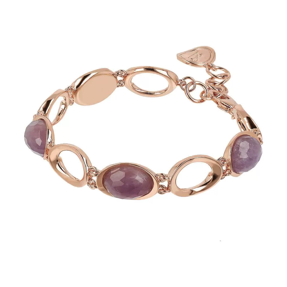 Hot Bracciale A Maglie Con Pietra Naturale Ovale Bracciali