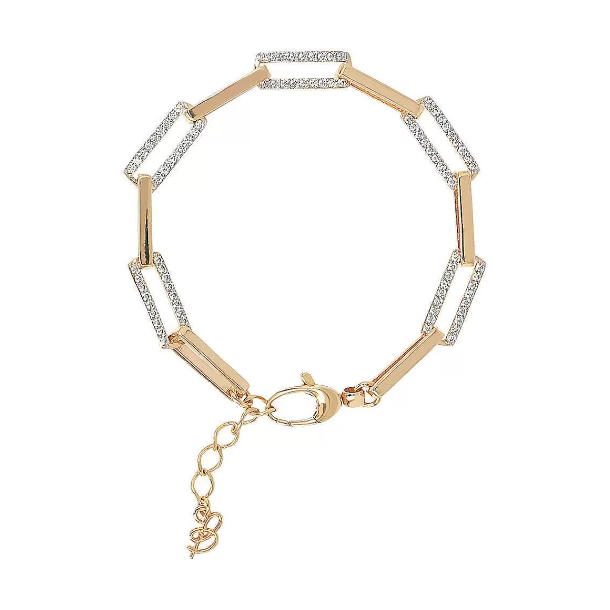 Flash Sale Bracciale A Maglie Dorate Con Zirconi Bracciali