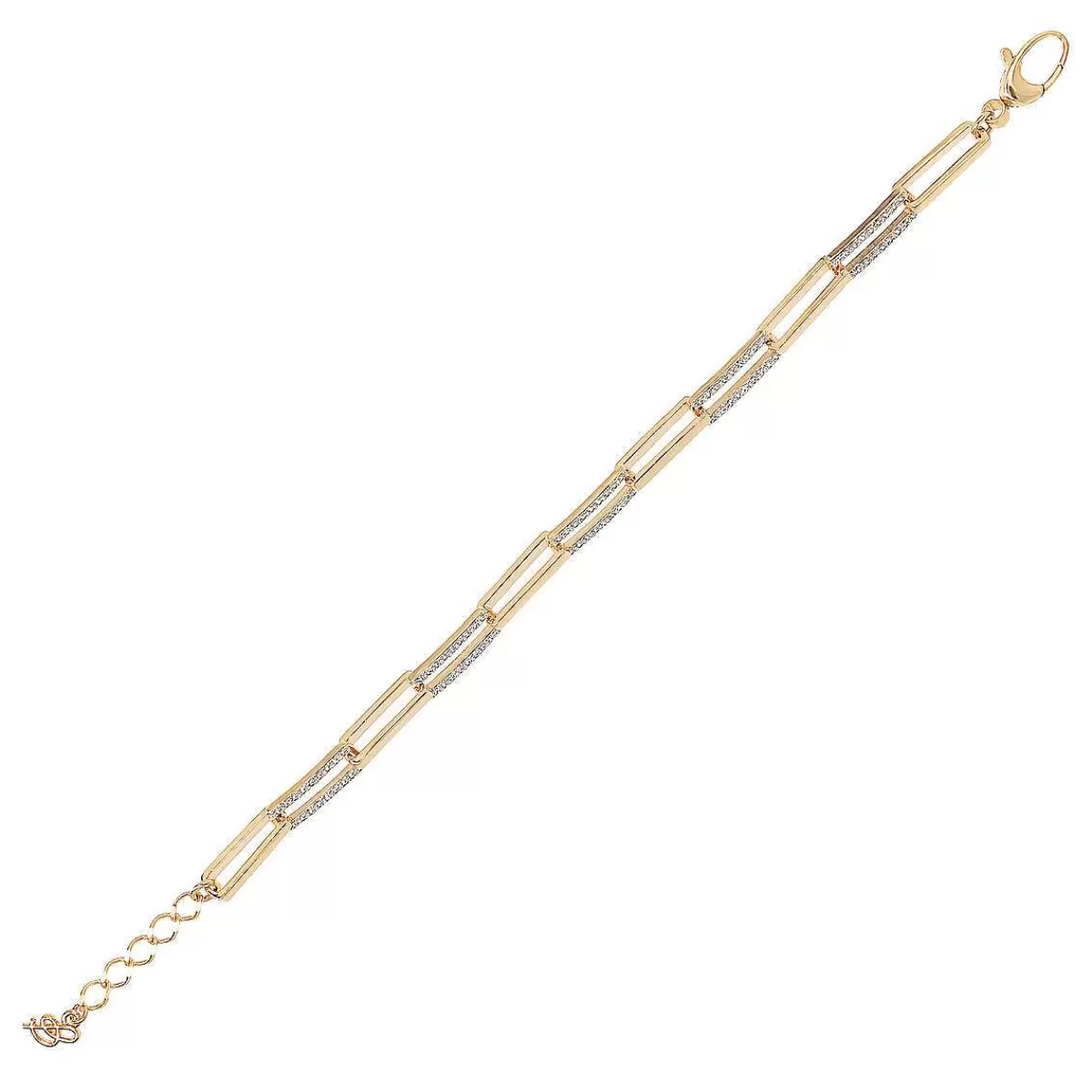 Flash Sale Bracciale A Maglie Dorate Con Zirconi Bracciali