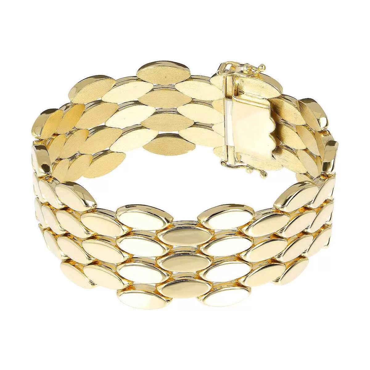 Discount Bracciale A Maglie Lucide Marquise Dorato Bracciali