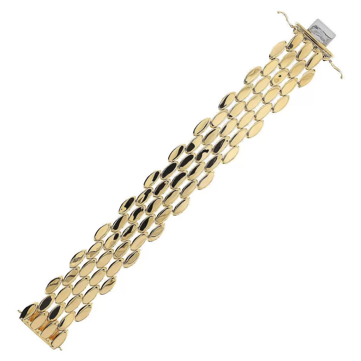 Discount Bracciale A Maglie Lucide Marquise Dorato Bracciali
