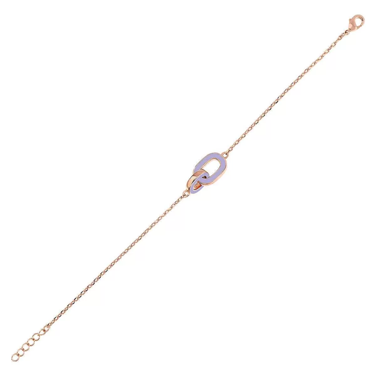 New Bracciale Catena Forzatina Con Doppia Maglia Smaltata Bicolore Bracciali