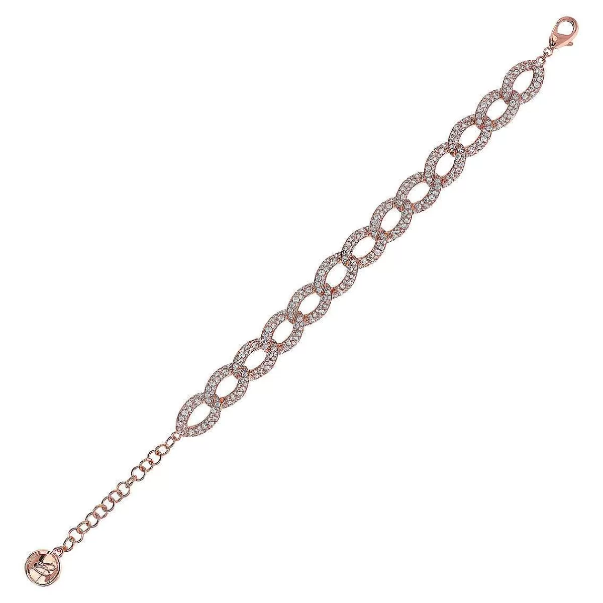 Discount Bracciale Catena Grumetta Con Pave Di Cubic Zirconia Bracciali