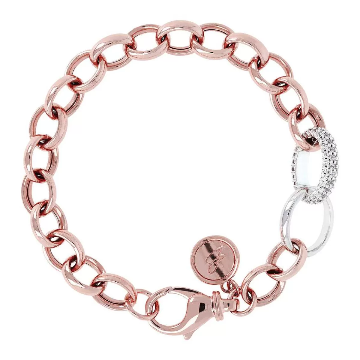 Online Bracciale Catena Rolo Con Elemento Pave In Cubic Zirconia Bracciali