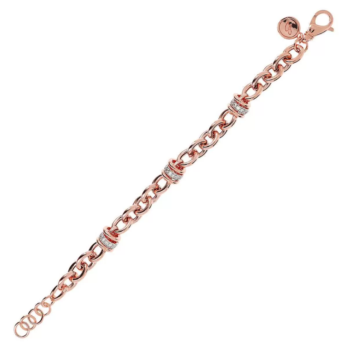 Best Bracciale Catena Rolo E Rondelle Pave In Cubic Zirconia Bracciali
