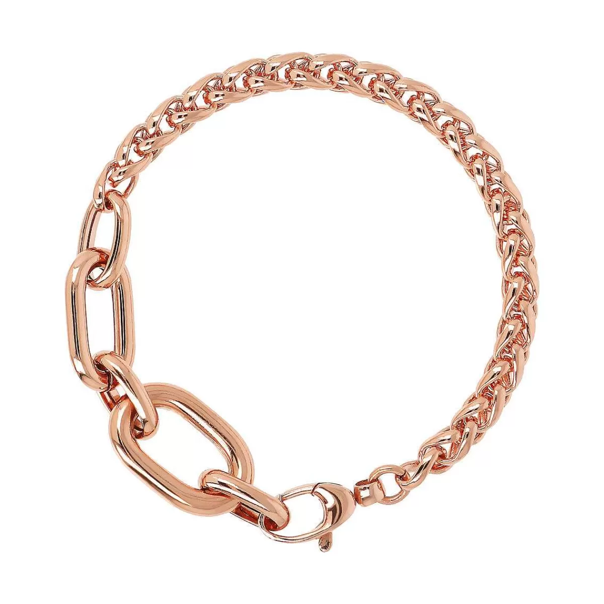 Discount Bracciale Catena Spiga Con Maglie Ovali Bracciali