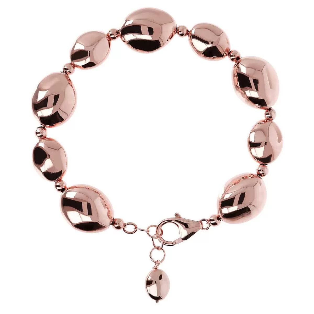 Outlet Bracciale Con Pepite Alterne Di Oro Rosato Bracciali