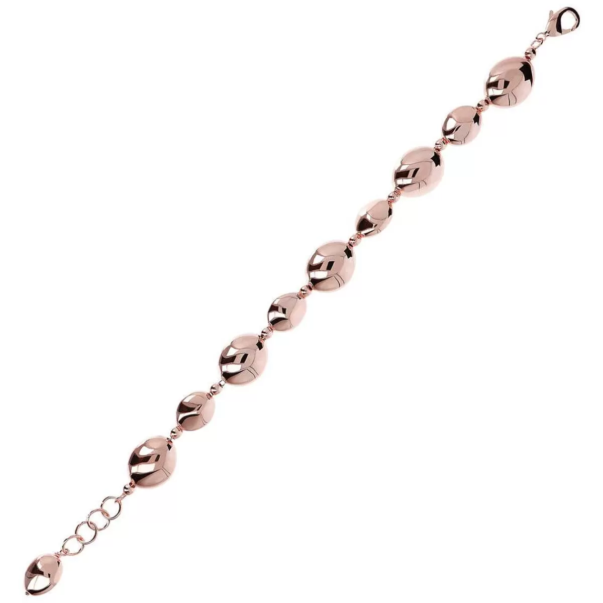 Outlet Bracciale Con Pepite Alterne Di Oro Rosato Bracciali