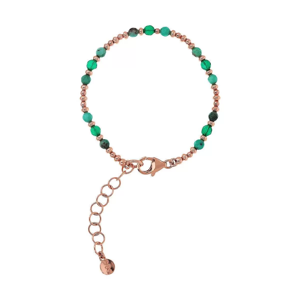 Fashion Bracciale Con Piccole Perle E Pietre Naturali Sfaccettate Bracciali