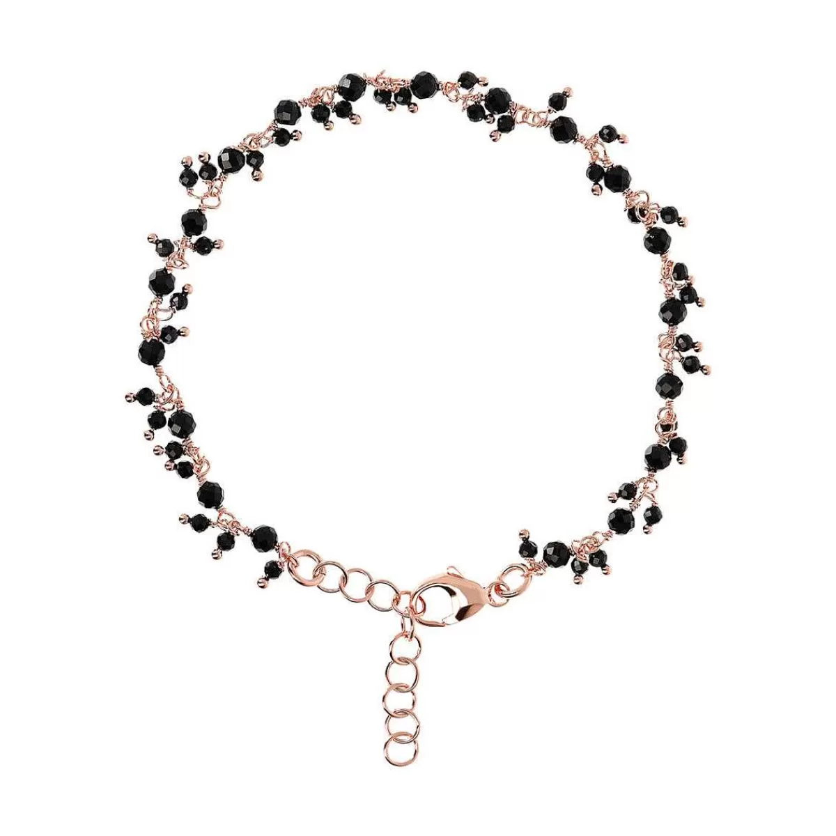 Cheap Bracciale Con Piccoli Charms In Pietra Naturale Spinello Nero Bracciali