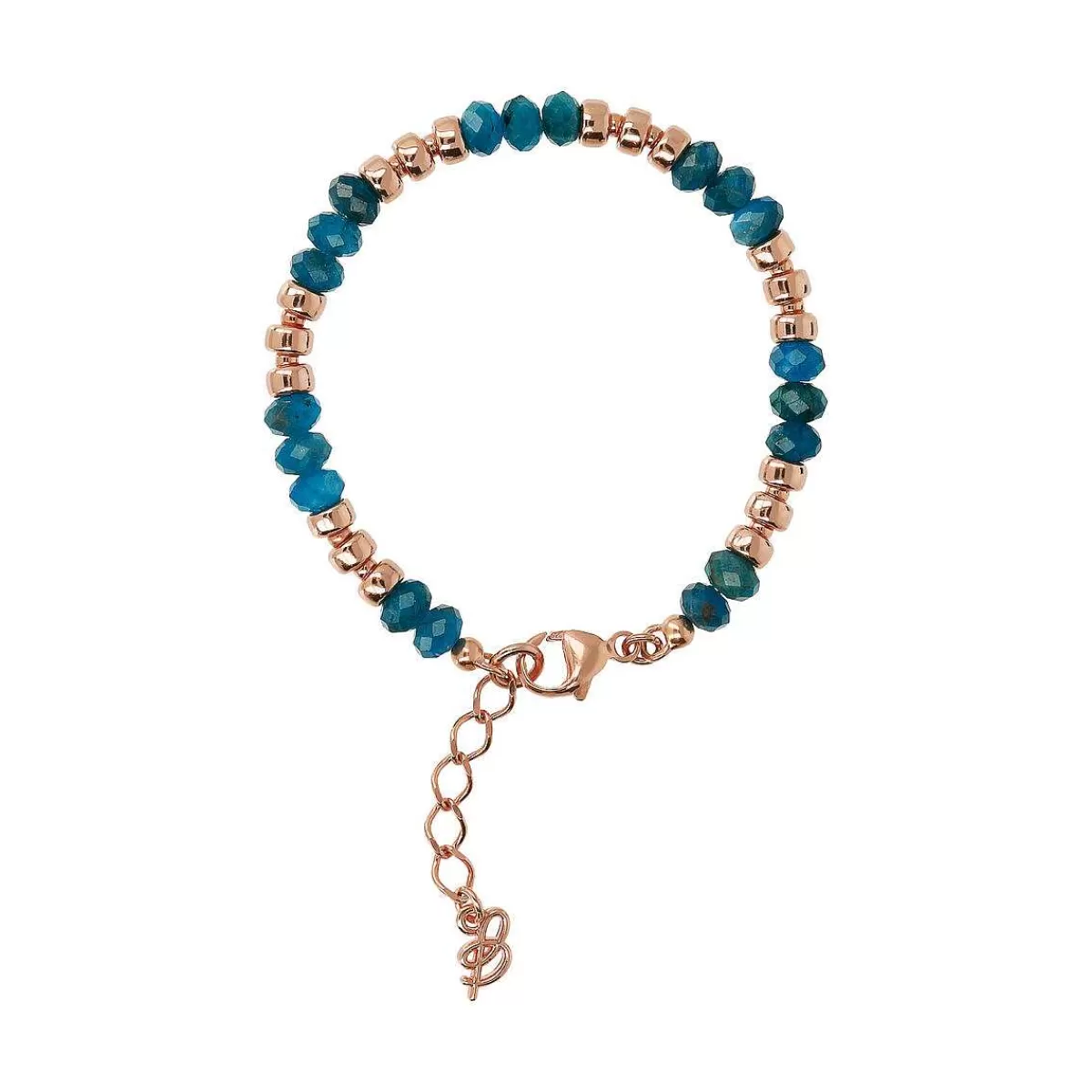 New Bracciale Con Pietre Naturali Sfaccettate E Rondelle Dorate Rose Bracciali
