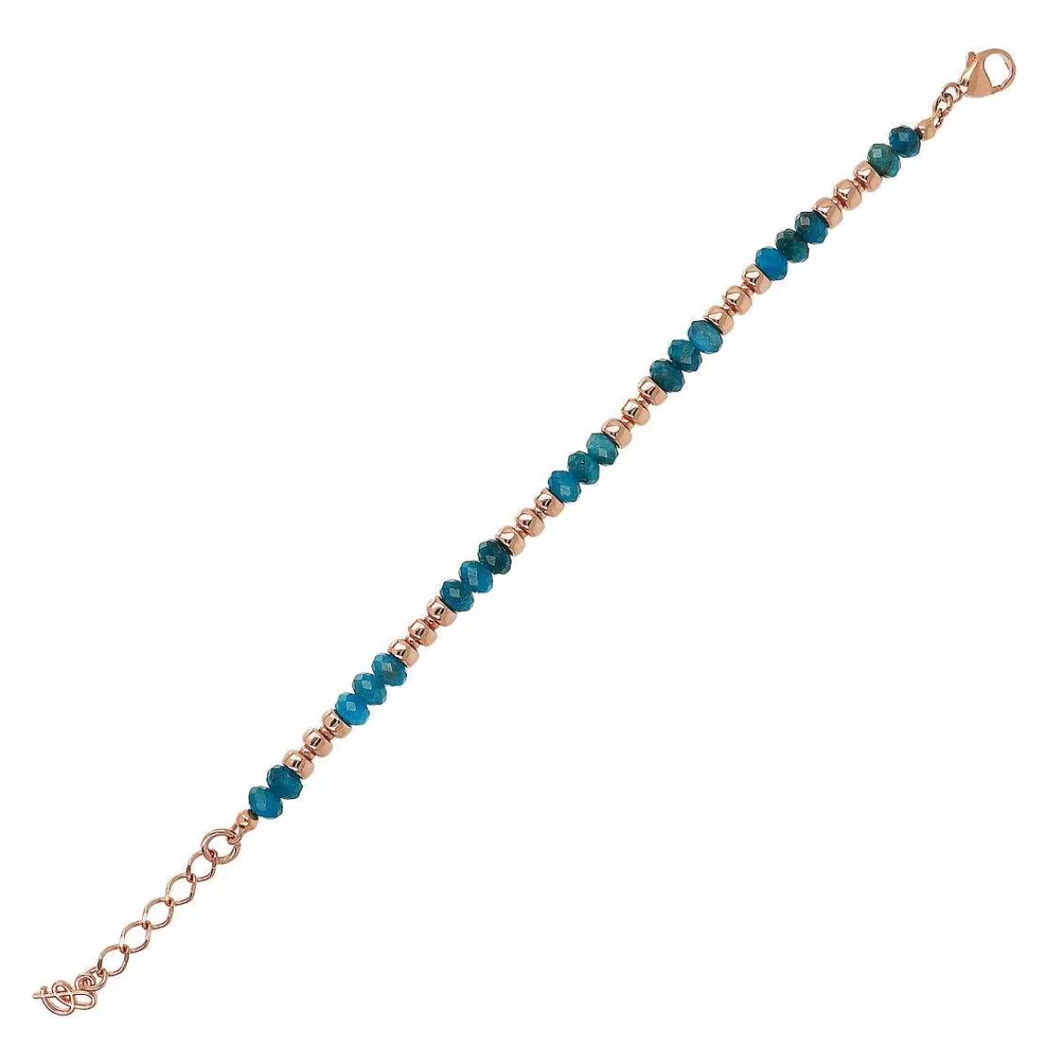 New Bracciale Con Pietre Naturali Sfaccettate E Rondelle Dorate Rose Bracciali