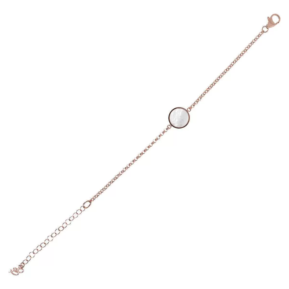 New Bracciale Disco Reversibile In Madreperla Bianca E Onice Nero Bracciali