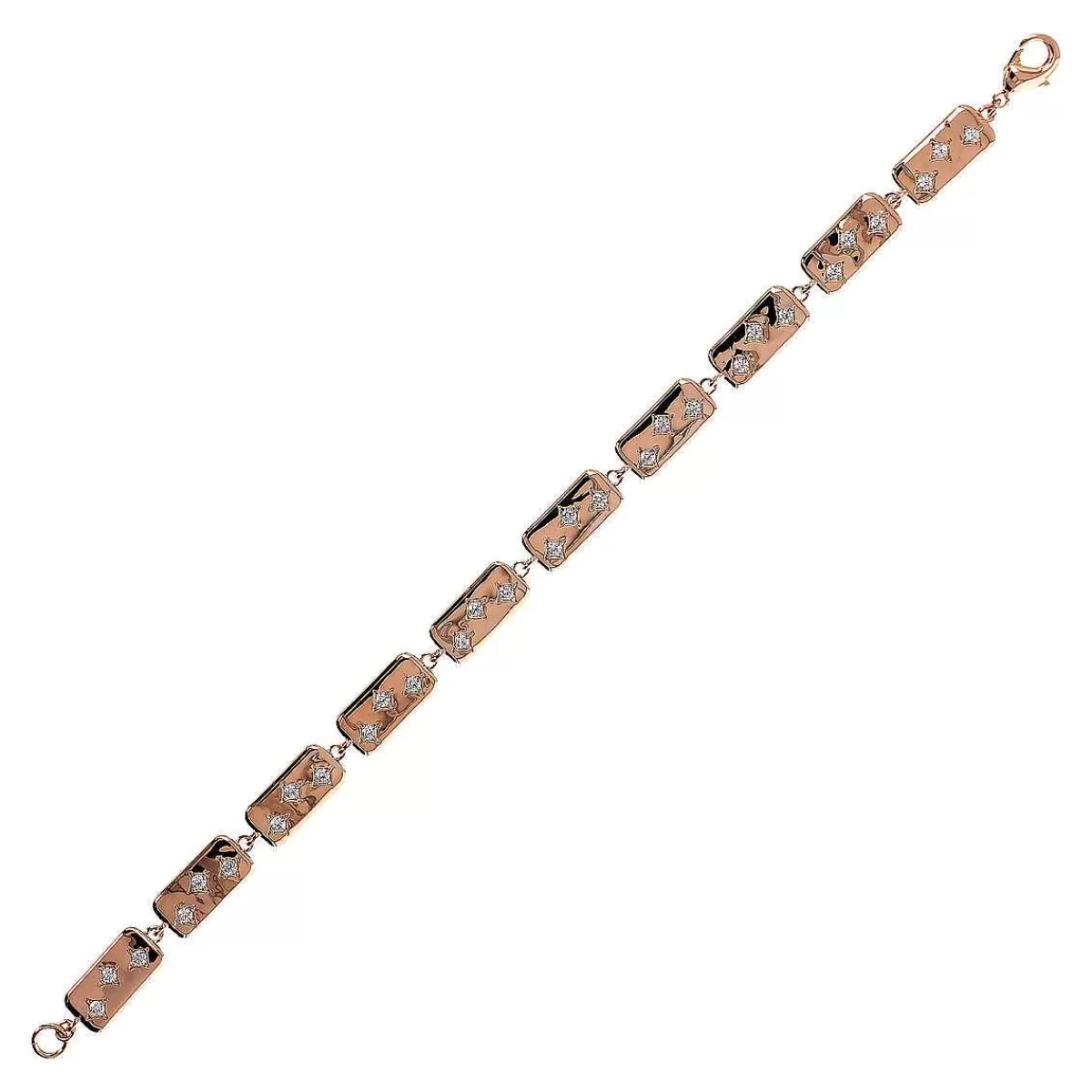 Sale Bracciale Etoile Con Elementi Rettangolari E Punti Luce In Cubic Zirconia Bracciali