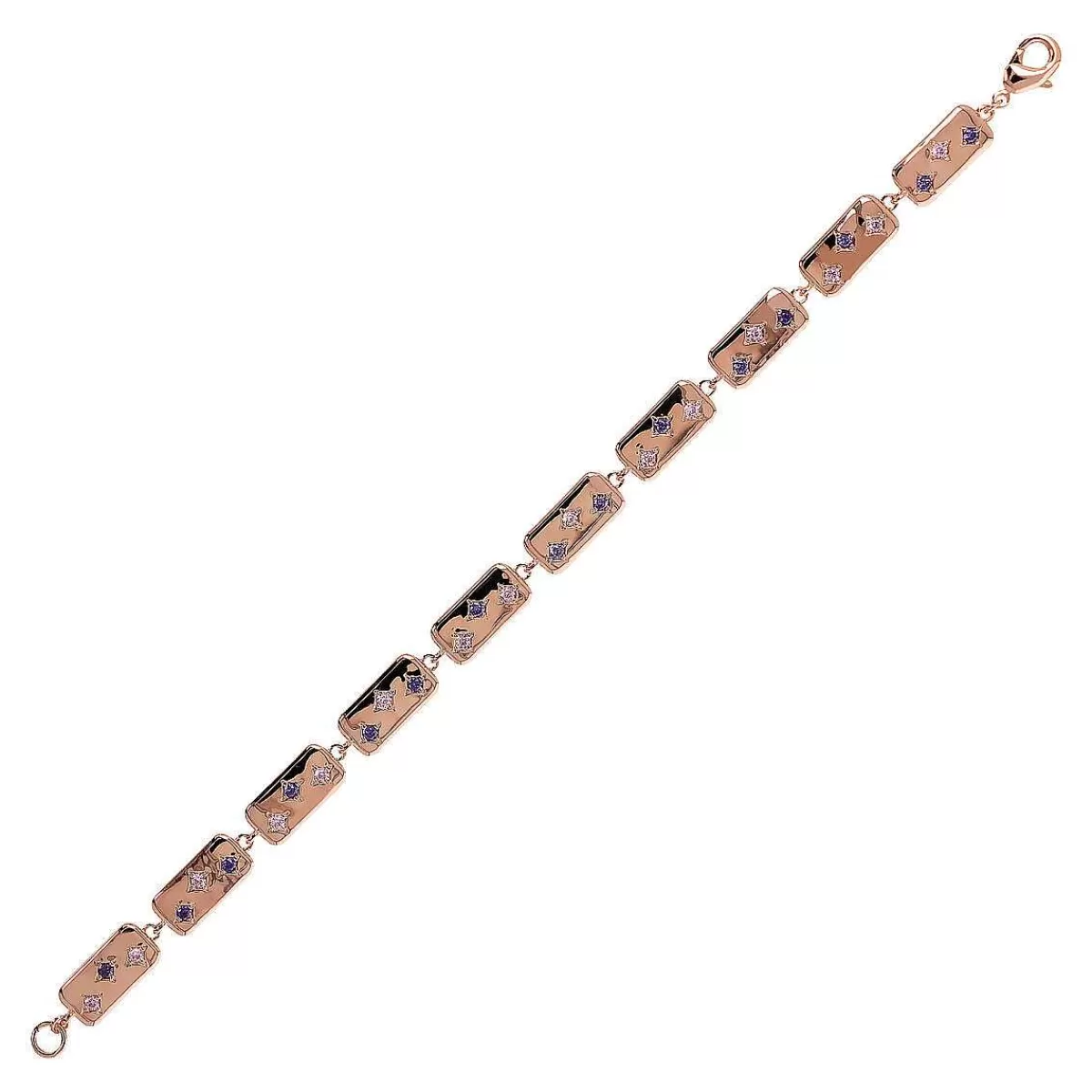 Sale Bracciale Etoile Con Elementi Rettangolari E Punti Luce In Cubic Zirconia Bracciali