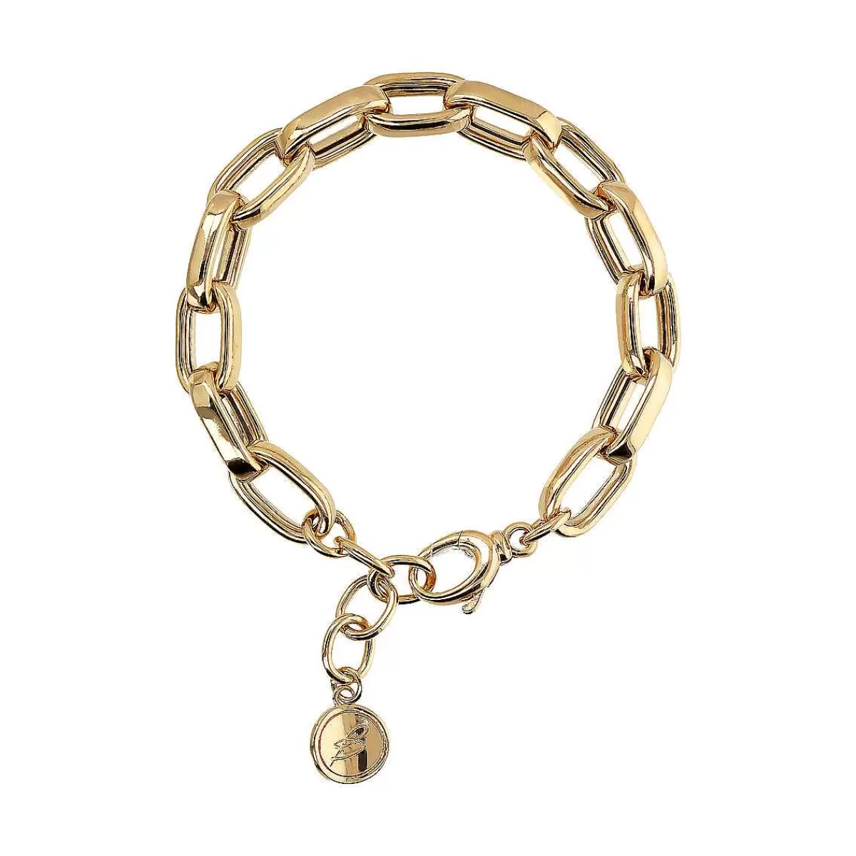Fashion Bracciale Forzatina Maxi Catena Dorata Bracciali
